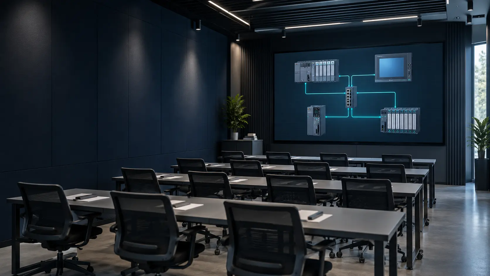Aula conceptual de formación industrial de IGC Trade