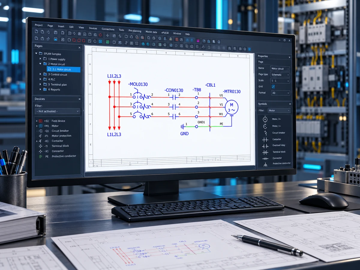 Electrical schematics with EPLAN